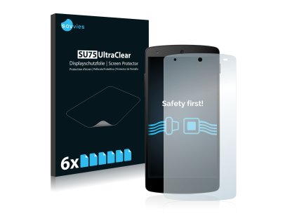 Google Nexus 5 típusú telefonhoz 6db-os Savvies SU75 kijelzőfólia