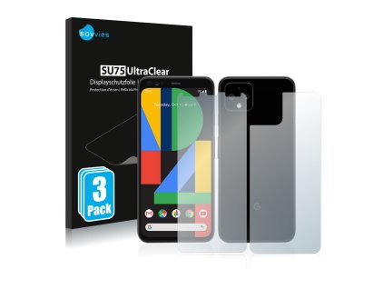Google Pixel 4 (Előlapi + Hátlapi) típusú telefonhoz 6db-os Savvies SU75 kijelzőfólia