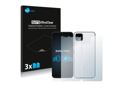 Google Pixel 4 XL (Előlapi + Hátlapi) típusú telefonhoz 6db-os Savvies SU75 kijelzőfólia