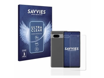 Google Pixel 7a (Előlapi + Kamera) típusú telefonhoz 6db-os Savvies SU75 kijelzőfólia
