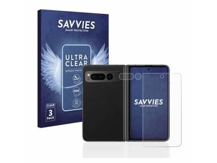 Google Pixel Fold (Előlapi + Kamera) típusú telefonhoz 6db-os Savvies SU75 kijelzőfólia