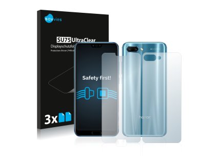 Honor 10 (Előlapi + Hátlapi) típusú telefonhoz 6db-os Savvies SU75 kijelzőfólia
