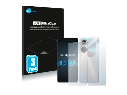 Honor 50 Pro (Előlapi + Hátlapi) típusú telefonhoz 6db-os Savvies SU75 kijelzőfólia