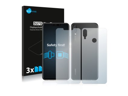 Huawei P smart Plus 2018 (Előlapi + Hátlapi) típusú telefonhoz 6db-os Savvies SU75 kijelzőfólia