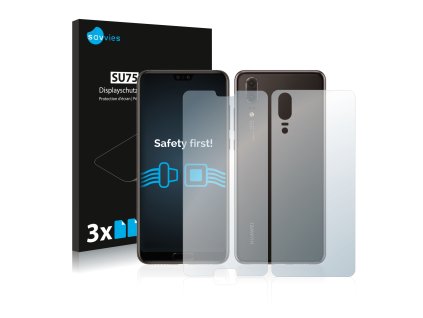Huawei P20 (Előlapi + Hátlapi) típusú telefonhoz 6db-os Savvies SU75 kijelzőfólia