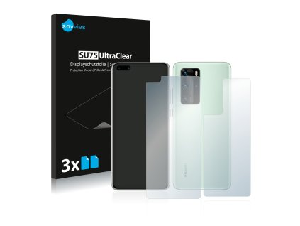 Huawei P40 (Előlapi + Hátlapi) típusú telefonhoz 6db-os Savvies SU75 kijelzőfólia