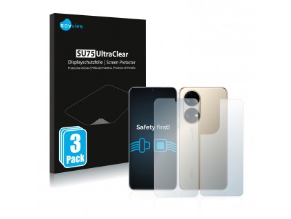 Huawei P50 (Előlapi + Hátlapi) típusú telefonhoz 6db-os Savvies SU75 kijelzőfólia