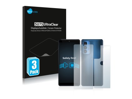 Motorola Edge 20 Pro (Előlapi + Hátlapi) típusú telefonhoz 6db-os Savvies SU75 kijelzőfólia