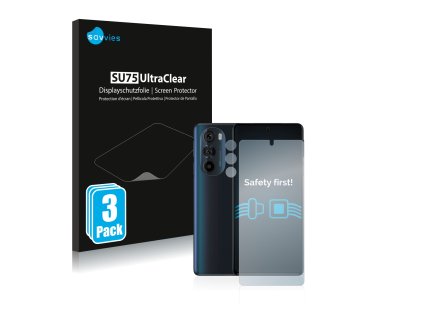 Motorola Edge 30 Pro (Előlapi + Kamera) típusú telefonhoz 6db-os Savvies SU75 kijelzőfólia
