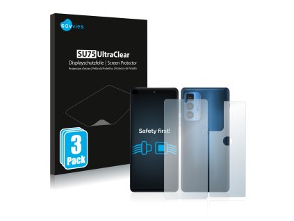 Motorola Edge S Pro (Előlapi + Hátlapi) típusú telefonhoz 6db-os Savvies SU75 kijelzőfólia