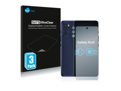 Motorola Moto G60S (Előlapi + Kamera) típusú telefonhoz 6db-os Savvies SU75 kijelzőfólia