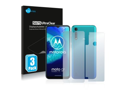 Motorola Moto G8 Power Lite (Előlapi + Hátlapi) típusú telefonhoz 6db-os Savvies SU75 kijelzőfólia