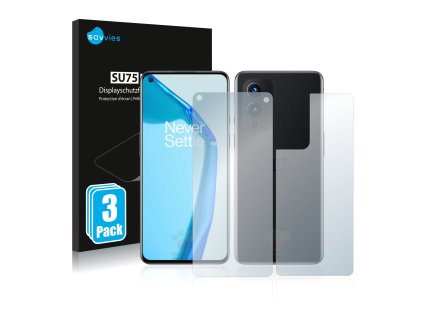OnePlus 9 (Előlapi + Hátlapi) típusú telefonhoz 6db-os Savvies SU75 kijelzőfólia