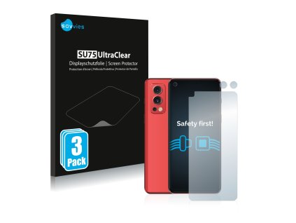 OnePlus Nord 2 5G (Előlapi + Kamera) típusú telefonhoz 6db-os Savvies SU75 kijelzőfólia