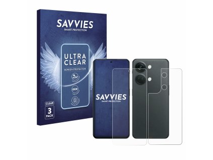 OnePlus Nord 3 5G (Előlapi + Hátlapi) típusú telefonhoz 6db-os Savvies SU75 kijelzőfólia