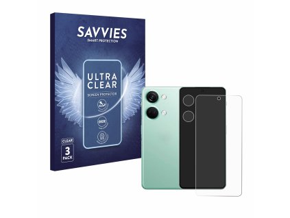 OnePlus Nord 3 5G (Előlapi + Kamera) típusú telefonhoz 6db-os Savvies SU75 kijelzőfólia