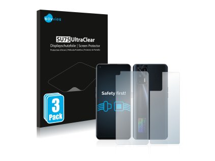 realme X7 Max 5G (Előlapi + Hátlapi) típusú telefonhoz 6db-os Savvies SU75 kijelzőfólia