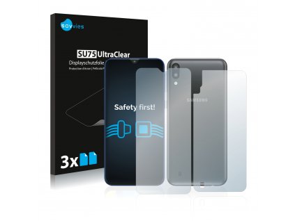 Samsung Galaxy A10 (Előlapi + Hátlapi) típusú telefonhoz 6db-os Savvies SU75 kijelzőfólia