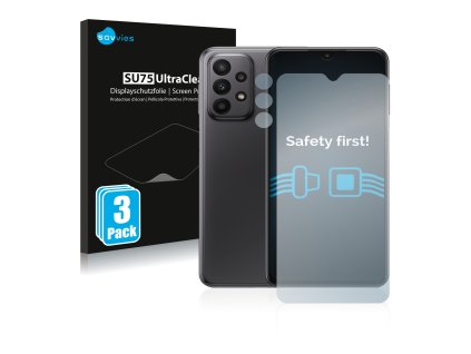 Samsung Galaxy A23 (Előlapi + Kamera) típusú telefonhoz 6db-os Savvies SU75 kijelzőfólia