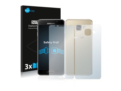 Samsung Galaxy A3 2016 (Előlapi + Hátlapi) típusú telefonhoz 6db-os Savvies SU75 kijelzőfólia