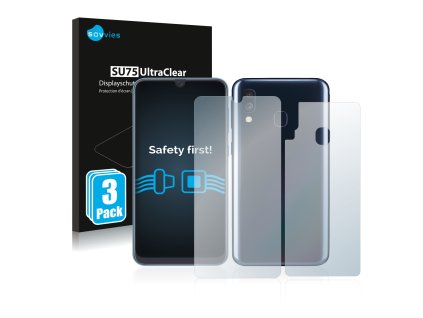 Samsung Galaxy A40 (Előlapi + Hátlapi) típusú telefonhoz 6db-os Savvies SU75 kijelzőfólia