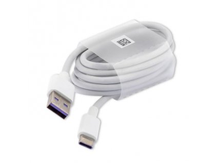 Huawei eredeti,  gyári Type-C USB Super Charge, gyorstöltő kábel, 5A, 1M (AP71, HL1289), fehér