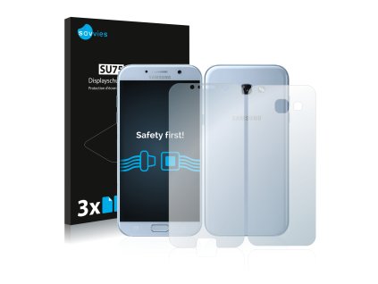 Samsung Galaxy A5 2017 (Előlapi + Hátlapi) típusú telefonhoz 6db-os Savvies SU75 kijelzőfólia