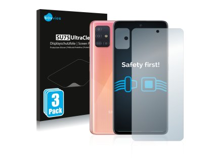 Samsung Galaxy A51 (Előlapi + Kamera) típusú telefonhoz 6db-os Savvies SU75 kijelzőfólia