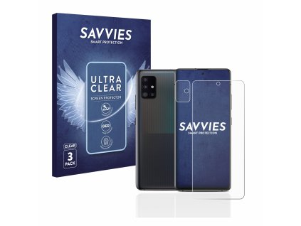 Samsung Galaxy A51 5G (Előlapi + Kamera) típusú telefonhoz 6db-os Savvies SU75 kijelzőfólia