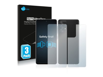 Samsung Galaxy A52s 5G (Előlapi + Hátlapi) típusú telefonhoz 6db-os Savvies SU75 kijelzőfólia