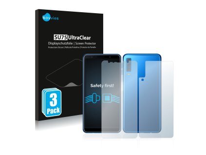 Samsung Galaxy A7 2018 (Előlapi + Hátlapi) típusú telefonhoz 6db-os Savvies SU75 kijelzőfólia