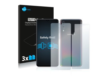 Samsung Galaxy A70 (Előlapi + Hátlapi) típusú telefonhoz 6db-os Savvies SU75 kijelzőfólia