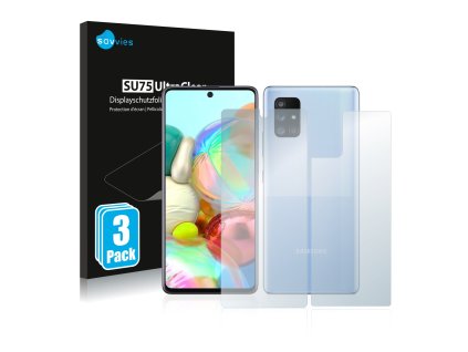 Samsung Galaxy A71 5G (Előlapi + Hátlapi) típusú telefonhoz 6db-os Savvies SU75 kijelzőfólia