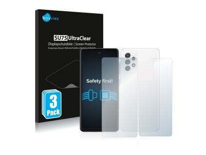 Samsung Galaxy A72 (Előlapi + Hátlapi) típusú telefonhoz 6db-os Savvies SU75 kijelzőfólia