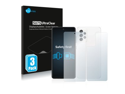 Samsung Galaxy A72 5G (Előlapi + Hátlapi) típusú telefonhoz 6db-os Savvies SU75 kijelzőfólia