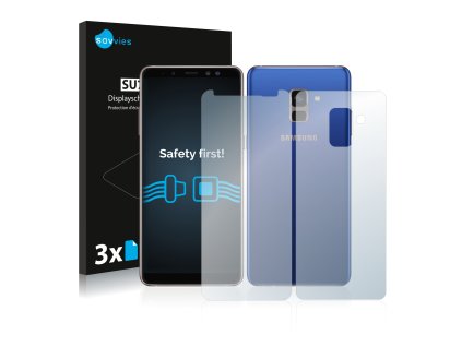 Samsung Galaxy A8 2018 (Előlapi + Hátlapi) típusú telefonhoz 6db-os Savvies SU75 kijelzőfólia
