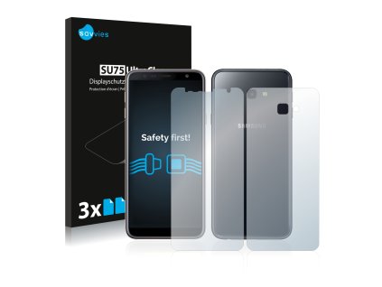 Samsung Galaxy J4 Plus (Előlapi + Hátlapi) típusú telefonhoz 6db-os Savvies SU75 kijelzőfólia