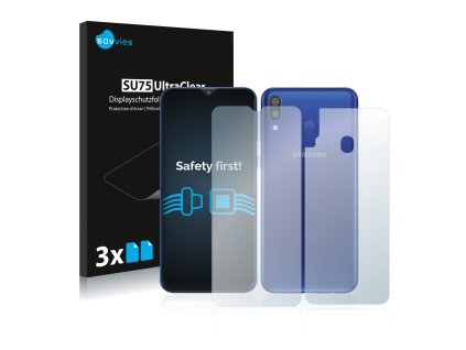 Samsung Galaxy M20 (Előlapi + Hátlapi) típusú telefonhoz 6db-os Savvies SU75 kijelzőfólia