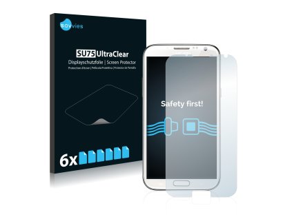 Samsung Galaxy Note 2 II N7100 típusú telefonhoz 6db-os Savvies SU75 kijelzőfólia
