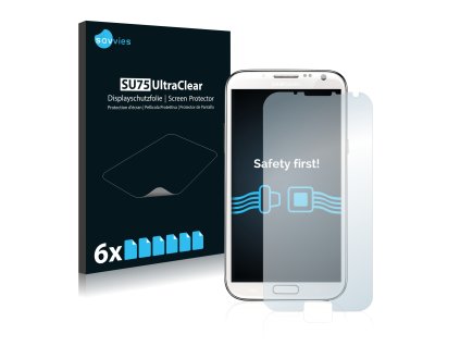 Samsung Galaxy Note 2 II N7105 típusú telefonhoz 6db-os Savvies SU75 kijelzőfólia
