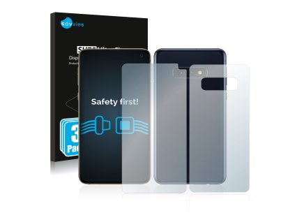 Samsung Galaxy S10e (Előlapi + Hátlapi) típusú telefonhoz 6db-os Savvies SU75 kijelzőfólia