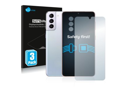 Samsung Galaxy S21 (Előlapi + Kamera) típusú telefonhoz 6db-os Savvies SU75 kijelzőfólia