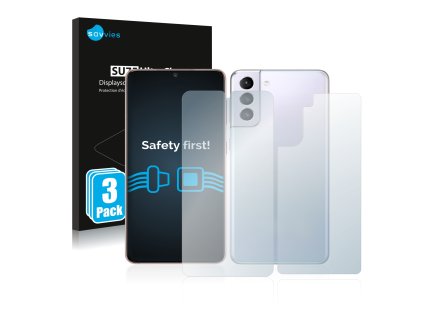 Samsung Galaxy S21 5G (Előlapi + Hátlapi) típusú telefonhoz 6db-os Savvies SU75 kijelzőfólia