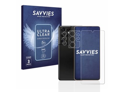 Samsung Galaxy S21 Ultra 5G (Előlapi + Kamera) típusú telefonhoz 6db-os Savvies SU75 kijelzőfólia