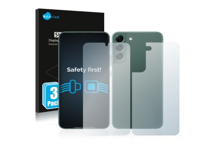 Samsung Galaxy S22 Plus 5G (Előlapi + Hátlapi) típusú telefonhoz 6db-os Savvies SU75 kijelzőfólia