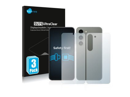 Samsung Galaxy S23 Plus (Előlapi + Hátlapi) típusú telefonhoz 6db-os Savvies SU75 kijelzőfólia