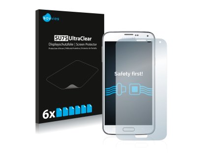 Samsung Galaxy S5 Neo típusú telefonhoz 6db-os Savvies SU75 kijelzőfólia