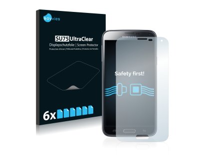 Samsung Galaxy S5 SM-G900I SM-G900F típusú telefonhoz 6db-os Savvies SU75 kijelzőfólia
