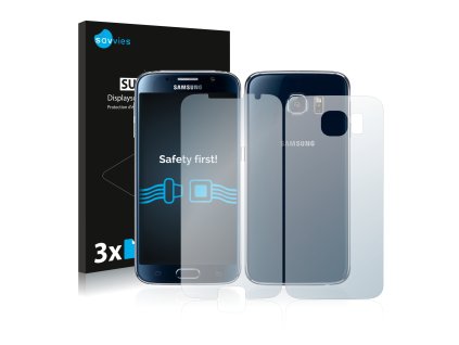Samsung Galaxy S6 (Előlapi + Hátlapi) típusú telefonhoz 6db-os Savvies SU75 kijelzőfólia