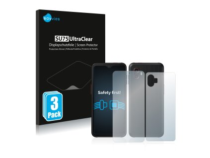 Samsung Galaxy Xcover 6 Pro (Előlapi + Hátlapi) típusú telefonhoz 6db-os Savvies SU75 kijelzőfólia